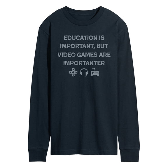 Instant Message - Video Games Are Importanter - Men's Long Sleeve Graphic T-Shirt