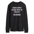 thumbnail image 1 of Instant Message - Video Games Not Violent - Men's Long Sleeve Graphic T-Shirt, 1 of 5