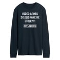 thumbnail image 1 of Instant Message - Video Games Not Violent - Men's Long Sleeve Graphic T-Shirt, 1 of 5