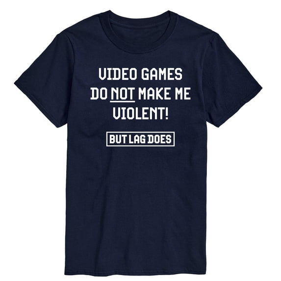 Instant Message - Video Games Not Violent - Men's Short Sleeve Graphic T-Shirt