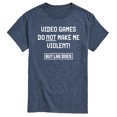 thumbnail image 1 of Instant Message - Video Games Not Violent Short Sleeve Graphic T-Shirt, 1 of 5
