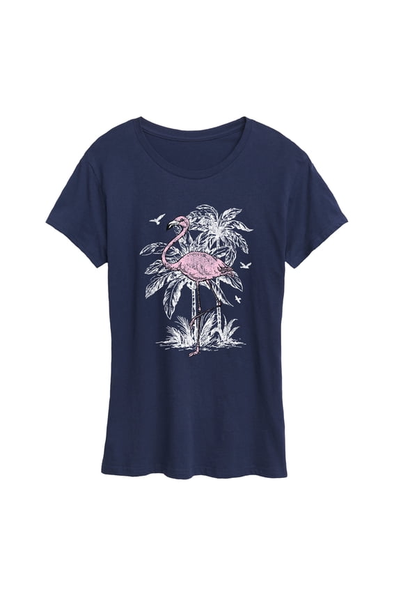 - Vintage Flamingo - Women's Short Sleeve Graphic T-Shirt