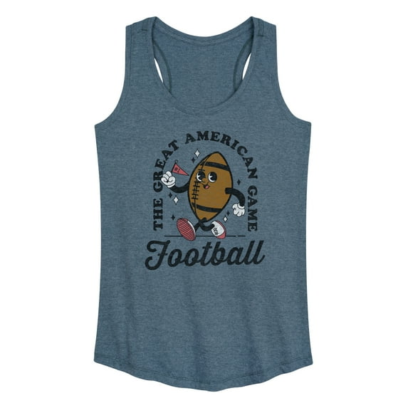 Instant Message - Vintage Football Mascot - Women's Racerback Tank Top