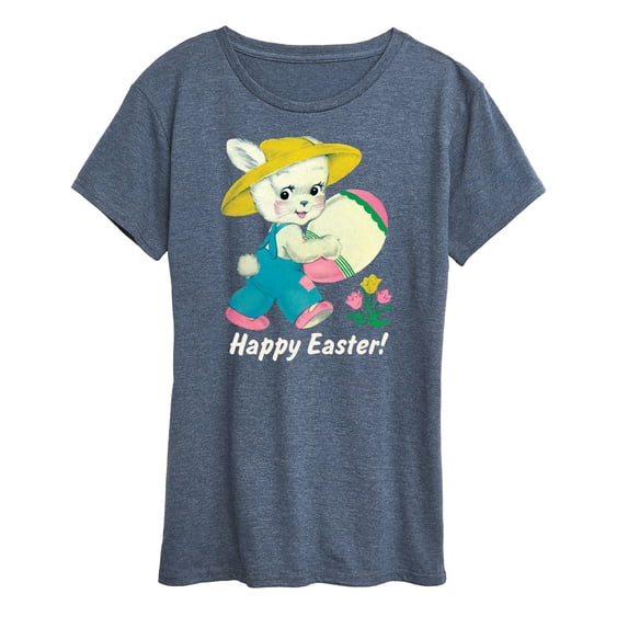 Instant Message - Vintage Happy Easter  - Women's Short Sleeve Graphic T-Shirt