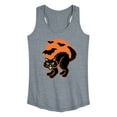 thumbnail image 1 of Instant Message - Vintage Paper Cat Halloween - Women's Racerback Tank Top, 1 of 6