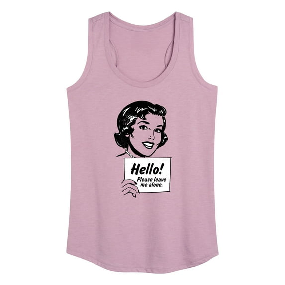 Instant Message - Vintage Please Leave Me Alone - Women's Racerback Tank Top