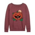 thumbnail image 1 of Instant Message - Vintage Pumpkin Surprise - Women's Lightweight French Terry Long Sleeve Shirt, 1 of 6