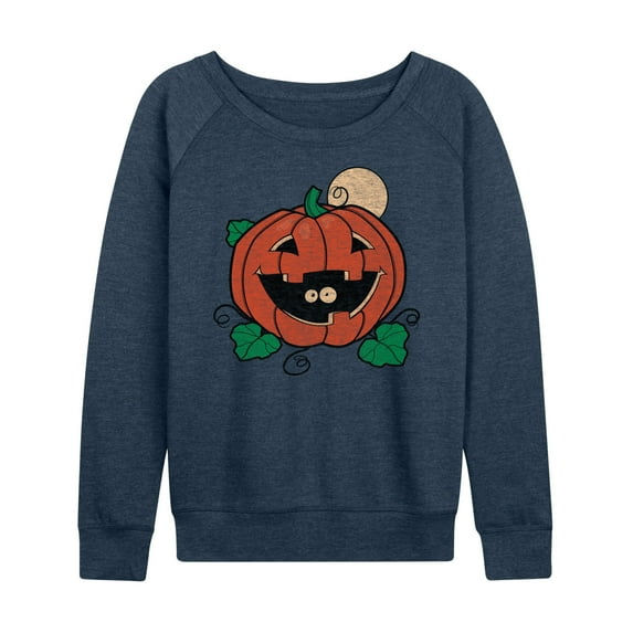 Instant Message - Vintage Pumpkin Surprise - Women's Lightweight French Terry Long Sleeve Shirt