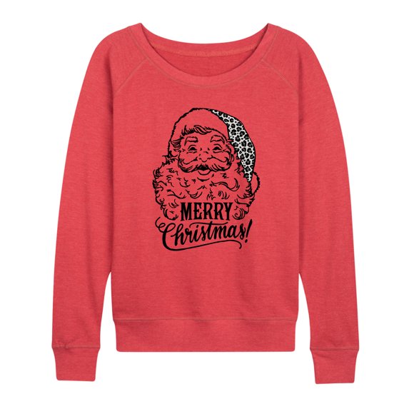 Instant Message - Vintage Santa - Women's Lightweight French Terry Pullover