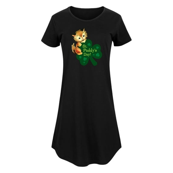 Instant Message - Vintage St. Paddy's Day Cat  - Women's Any Way Dress