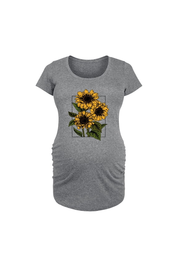 - Vintage Sunflowers - Women's Maternity Scoop Neck Graphic T-Shirt