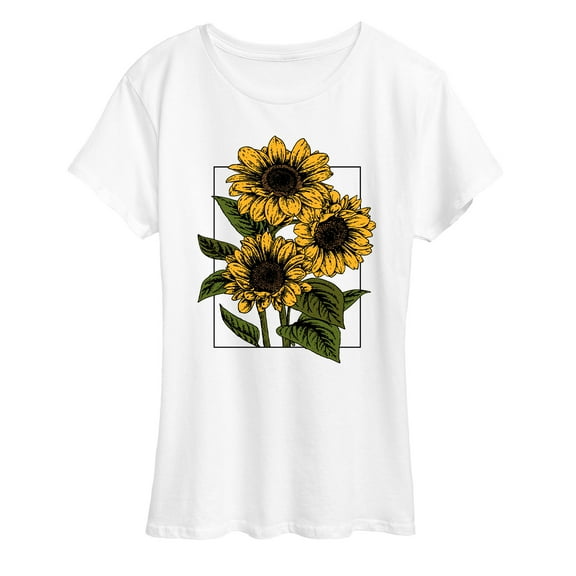 Instant Message - Vintage Sunflowers - Women's Short Sleeve Graphic T-Shirt