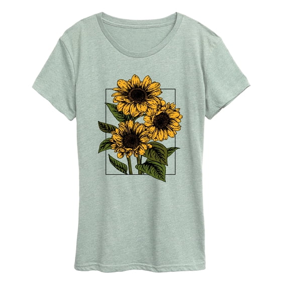 Instant Message - Vintage Sunflowers - Women's Short Sleeve Graphic T-Shirt