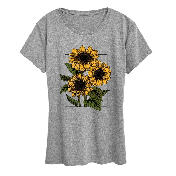Instant Message - Vintage Sunflowers - Women's Short Sleeve Graphic T-Shirt