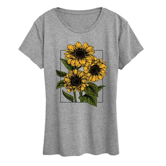 Instant Message - Vintage Sunflowers - Women's Short Sleeve Graphic T-Shirt