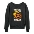 thumbnail image 1 of Instant Message - Vintage Trick Or Treat Pumpkin - Women's Lightweight French Terry Long Sleeve Shirt, 1 of 6