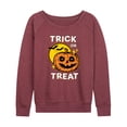 thumbnail image 1 of Instant Message - Vintage Trick Or Treat Pumpkin - Women's Lightweight French Terry Long Sleeve Shirt, 1 of 6