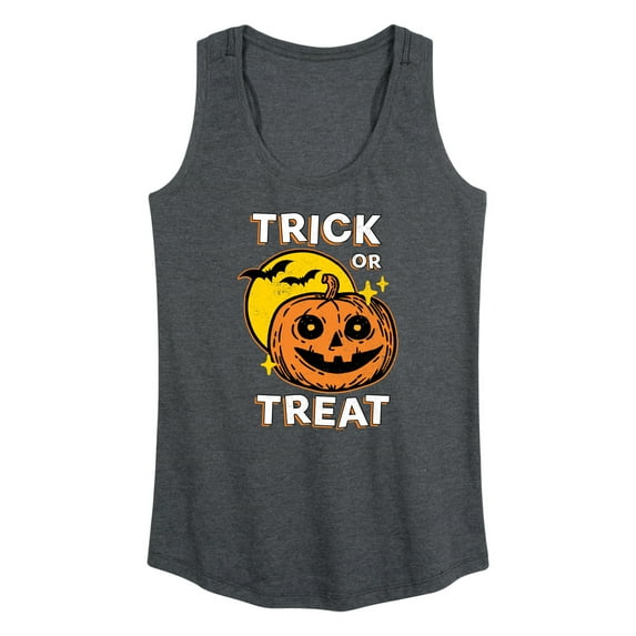 Instant Message - Vintage Trick Or Treat Pumpkin - Women's Racerback Tank Top