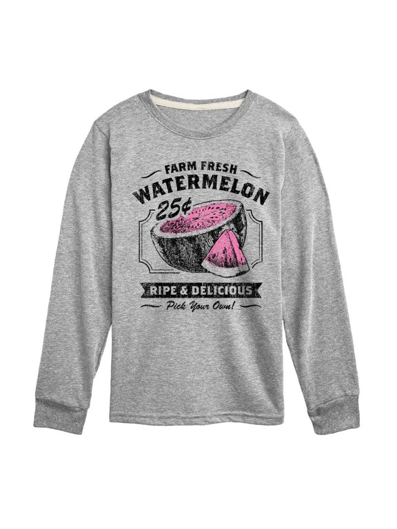 - Vintage Watermelon Sign Boys' Long Sleeve Graphic T-Shirt