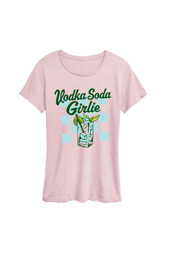 - Vodka Soda Girlie Short Sleeve Graphic T-Shirt