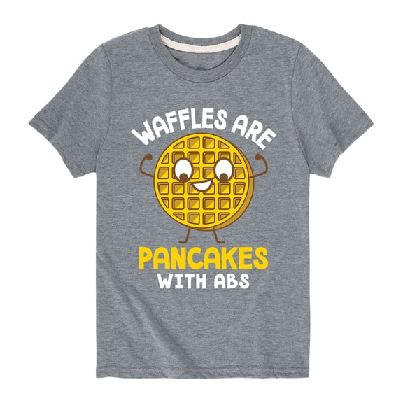 Instant Message - Waffles Pancakes With Abs - Youth Short Sleeve Tee