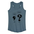 thumbnail image 1 of Instant Message - Wait What Punctuation - Women's Racerback Tank Top, 1 of 6