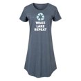 thumbnail image 1 of Instant Message - Wake Lake Repeat - Women's Any Way Dress, 1 of 7