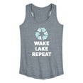 thumbnail image 1 of Instant Message - Wake Lake Repeat - Women's Racerback Tank Top, 1 of 6