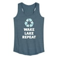 thumbnail image 1 of Instant Message - Wake Lake Repeat - Women's Racerback Tank Top, 1 of 6