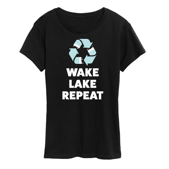 Instant Message - Wake Lake Repeat - Women's Short Sleeve Graphic T-Shirt