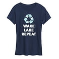 thumbnail image 1 of Instant Message - Wake Lake Repeat - Women's Short Sleeve Graphic T-Shirt, 1 of 6