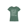 thumbnail image 1 of Instant Message - Wake Up Hug Dog Coffee Have a Good Day - Women's Short Sleeve Graphic T-shirt, 1 of 5