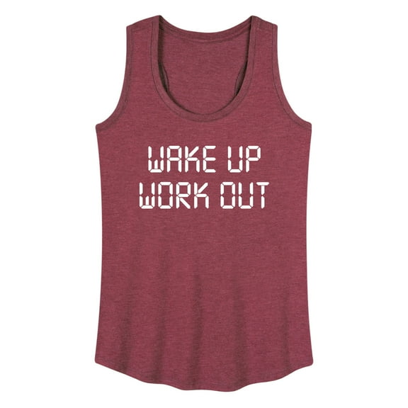 Instant Message - Wake Up Work Out - Women's Racerback Tank Top