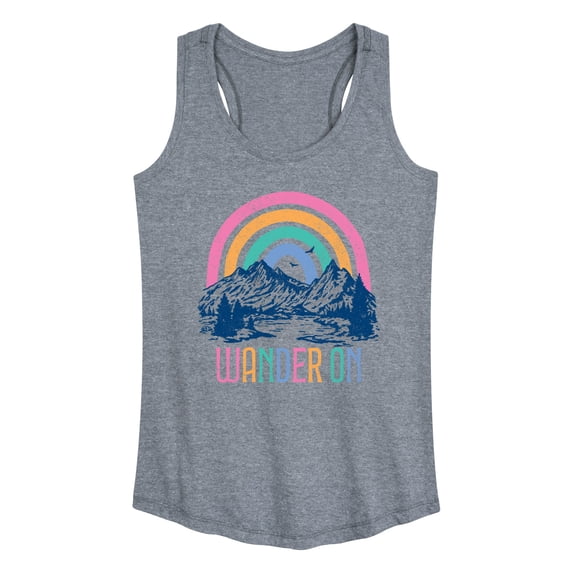Instant Message - Wander On Mountain Graphic Racerback Tank