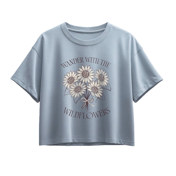 Instant Message - Wander Wildflowers - Youth Girls Boxy T-Shirt