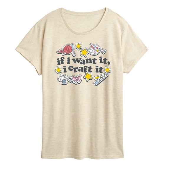 Instant Message - Want It Craft It Short Sleeve Graphic T-Shirt
