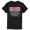 thumbnail image 1 of Instant Message - Warning Contains Facts And Opinions - Men's Short Sleeve Graphic T-Shirt, 1 of 5