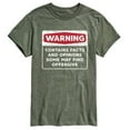 thumbnail image 1 of Instant Message - Warning Contains Facts And Opinions - Men's Short Sleeve Graphic T-Shirt, 1 of 5