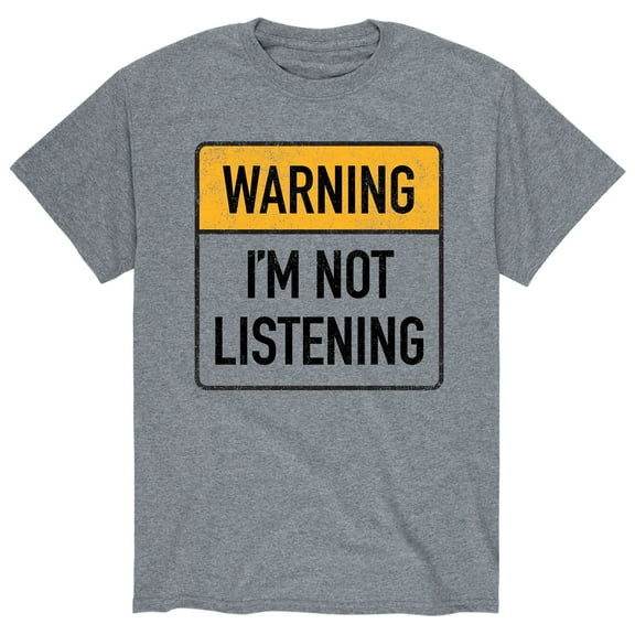 Instant Message - Warning I'm Not Listening - Men's Short Sleeve T-Shirt