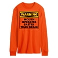thumbnail image 1 of Instant Message - Warning Mouth Faster Than Brain  - Men's Long Sleeve T-Shirt, 1 of 1