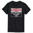 thumbnail image 1 of Instant Message - Warning: Will Constantly Talk About Cars - Men's Short Sleeve Graphic T-Shirt, 1 of 5