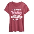 thumbnail image 1 of Instant Message - Watch Hockey for the Romance Women's Short Sleeve Graphic T-Shirt, 1 of 5