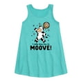 thumbnail image 1 of Instant Message - Watch Me Moove Disco Cow - Toddler & Youth Girls A-line Dress, 1 of 5