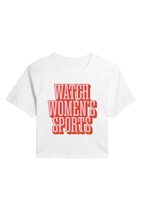 - Watch Women's Sports - Juniors Cropped Graphic T-Shirt