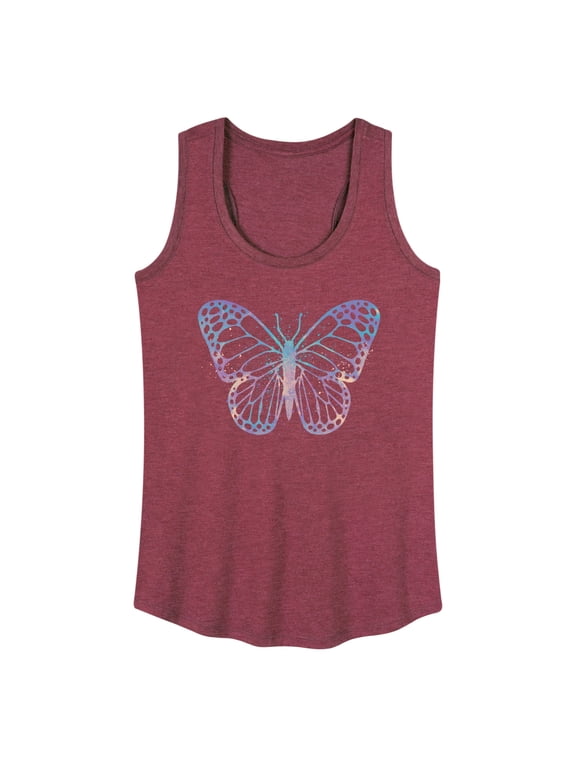 - Watercolor Butterfly Women's Graphic Racerback Tank