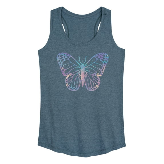 Instant Message - Watercolor Butterfly - Women's Racerback Tank Top