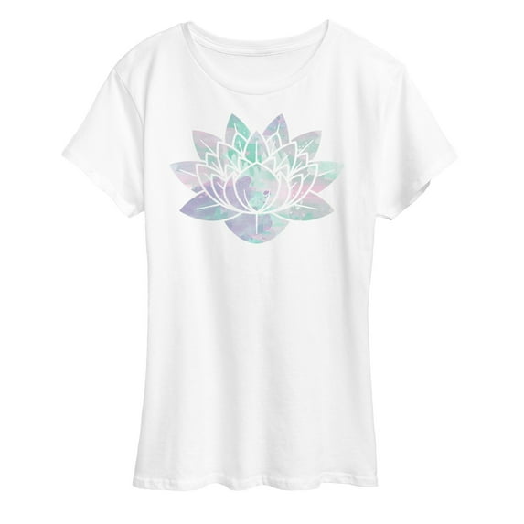Instant Message - Watercolor Lotus - Women's Short Sleeve Graphic T-Shirt
