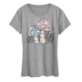 thumbnail image 1 of Instant Message - Watercolor Mushrooms - Women's Short Sleeve Graphic T-Shirt, 1 of 6