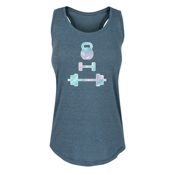 Instant Message - Watercolor Weights - Ladies Racerback Tank