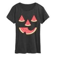 thumbnail image 1 of Instant Message - Watermelon Jack-O-Lantern Short Sleeve Graphic T-Shirt, 1 of 5